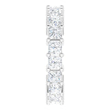 10K Gold Square Lab-Grown Diamond Shared-Prong Eternity Band – 2.75x2.75 mm Stones - White Gold - view 4