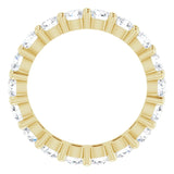 10K Gold Round Lab-Grown Diamond Shared-Prong Eternity Band – 3 mm Stones - Yellow Gold - view 2
