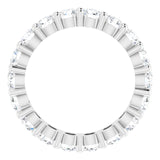 10K Gold Round Natural Diamond Shared-Prong Eternity Band – 3 mm Stones - White Gold - view 2