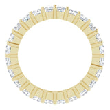 10K Gold Square Natural Diamond Shared-Prong Eternity Band – 2.25x2.25 mm Stones - Yellow Gold - view 2