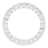 10K Gold Square Natural Diamond Shared-Prong Eternity Band – 2.25x2.25 mm Stones - White Gold - view 2