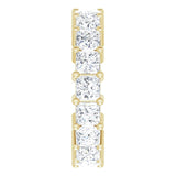 10K Gold Square Natural Diamond Shared-Prong Eternity Band – 3.25x3.25 mm Stones - Yellow Gold - view 4