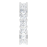 10K Gold Square Natural Diamond Shared-Prong Eternity Band – 3.25x3.25 mm Stones - White Gold - view 4