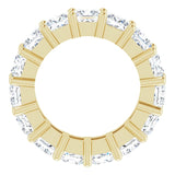 10K Gold Square Lab-Grown Diamond Shared-Prong Eternity Band – 4x4 mm Stones - Yellow Gold - view 2