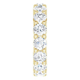 10K Gold Round Natural Diamond Shared-Prong Eternity Band – 3.75 mm Stones - Yellow Gold - view 4