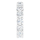 10K Gold Round Natural Diamond Shared-Prong Eternity Band – 3.75 mm Stones - White Gold - view 4