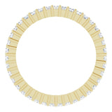 10K Gold Square Lab-Grown Diamond Shared-Prong Eternity Band – 1.25x1.25 mm Stones - Yellow Gold - view 2