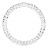 10K Gold Square Lab-Grown Diamond Shared-Prong Eternity Band – 1.25x1.25 mm Stones - White Gold - view 2