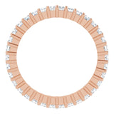 10K Gold Square Lab-Grown Diamond Shared-Prong Eternity Band – 1.5x1.5 mm Stones - Rose Gold - view 2