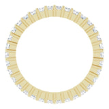 10K Gold Square Natural Diamond Shared-Prong Eternity Band – 1.5x1.5 mm Stones - Yellow Gold - view 2