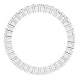 10K Gold Square Natural Diamond Shared-Prong Eternity Band – 1.5x1.5 mm Stones - White Gold - view 2