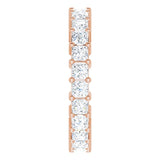 10K Gold Square Lab-Grown Diamond Shared-Prong Eternity Band – 2.25x2.25 mm Stones - Rose Gold - view 4