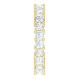 10K Gold Square Natural Diamond Shared-Prong Eternity Band – 2.25x2.25 mm Stones - Yellow Gold - view 4