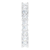 10K Gold Square Natural Diamond Shared-Prong Eternity Band – 2.25x2.25 mm Stones - White Gold - view 4