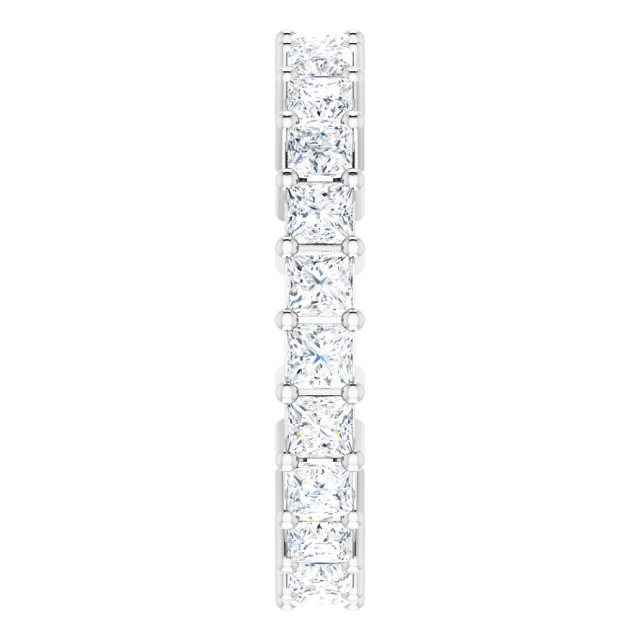 10K Gold Square Lab-Grown Diamond Shared-Prong Eternity Band – 2.25x2.25 mm Stones - White Gold - view 4