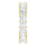10K Gold Square Lab-Grown Diamond Shared-Prong Eternity Band – 3x3 mm Stones - Yellow Gold - view 4