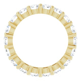 10K Gold Round Lab-Grown Diamond Shared-Prong Eternity Band – 3 mm Stones - Yellow Gold - view 2