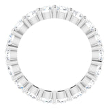 10K Gold Round Lab-Grown Diamond Shared-Prong Eternity Band – 3 mm Stones - White Gold - view 2