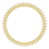 10K Gold Round Lab-Grown Diamond Shared-Prong Eternity Band – 1 mm Stones - Yellow Gold - view 2