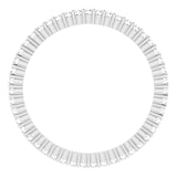 10K Gold Round Lab-Grown Diamond Shared-Prong Eternity Band – 1 mm Stones - White Gold - view 2