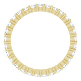 10K Gold Round Lab-Grown Diamond Shared-Prong Eternity Band – 1.75 mm Stones - Yellow Gold - view 2