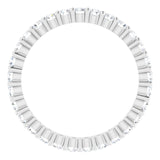 10K Gold Round Lab-Grown Diamond Shared-Prong Eternity Band – 1.75 mm Stones - White Gold - view 2