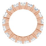10K Gold Square Lab-Grown Diamond Shared-Prong Eternity Band – 3.5x3.5 mm Stones - Rose Gold - view 2