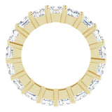 10K Gold Square Lab-Grown Diamond Shared-Prong Eternity Band – 3.5x3.5 mm Stones - Yellow Gold - view 2