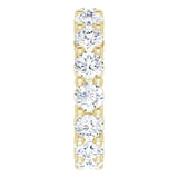 10K Gold Round Natural Diamond Shared-Prong Eternity Band – 3.75 mm Stones - Yellow Gold - view 4