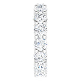 10K Gold Round Natural Diamond Shared-Prong Eternity Band – 3.75 mm Stones - White Gold - view 4