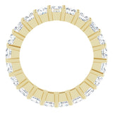 10K Gold Square Lab-Grown Diamond Shared-Prong Eternity Band – 2.75x2.75 mm Stones - Yellow Gold - view 2