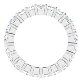 10K Gold Square Lab-Grown Diamond Shared-Prong Eternity Band – 2.75x2.75 mm Stones - White Gold - view 2
