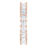 10K Gold Square Lab-Grown Diamond Shared-Prong Eternity Band – 2.5x2.5 mm Stones - Rose Gold - view 4