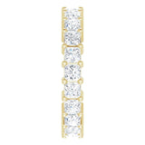 10K Gold Square Natural Diamond Shared-Prong Eternity Band – 2.5x2.5 mm Stones - Yellow Gold - view 4