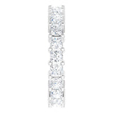 10K Gold Square Lab-Grown Diamond Shared-Prong Eternity Band – 2.5x2.5 mm Stones - White Gold - view 4