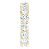 10K Gold Round Natural Diamond Shared-Prong Eternity Band – 3.8 mm Stones - Yellow Gold - view 4