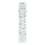 10K Gold Round Natural Diamond Shared-Prong Eternity Band – 3.8 mm Stones - White Gold - view 4