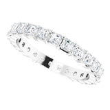 Platinum Asscher Lab-Grown Diamond Shared-Prong Eternity Band – 2x2 mm Stones - view 5