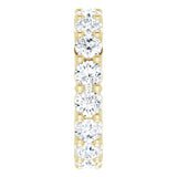 10K Gold Round Lab-Grown Diamond Shared-Prong Eternity Band – 3.5 mm Stones - Yellow Gold - view 4