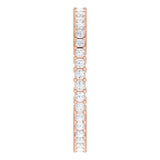 10K Gold Square Lab-Grown Diamond Shared-Prong Eternity Band – 1.25x1.25 mm Stones - Rose Gold - view 4