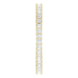 10K Gold Square Lab-Grown Diamond Shared-Prong Eternity Band – 1.25x1.25 mm Stones - Yellow Gold - view 4