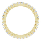 10K Gold Square Natural Diamond Shared-Prong Eternity Band – 1.5x1.5 mm Stones - Yellow Gold - view 2