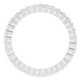 10K Gold Square Lab-Grown Diamond Shared-Prong Eternity Band – 1.5x1.5 mm Stones - White Gold - view 2