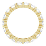 10K Gold Round Lab-Grown Diamond Shared-Prong Eternity Band – 3 mm Stones - Yellow Gold - view 2