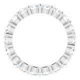10K Gold Round Natural Diamond Shared-Prong Eternity Band – 3 mm Stones - White Gold - view 2