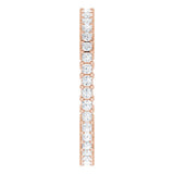 10K Gold Square Lab-Grown Diamond Shared-Prong Eternity Band – 1.25x1.25 mm Stones - Rose Gold - view 4