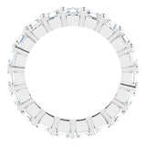 Platinum Asscher Lab-Grown Diamond Shared-Prong Eternity Band – 3x3 mm Stones - view 2