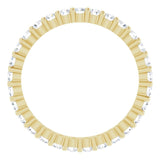 10K Gold Round Lab-Grown Diamond Shared-Prong Eternity Band – 1.75 mm Stones - Yellow Gold - view 2