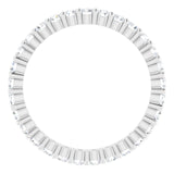 10K Gold Round Lab-Grown Diamond Shared-Prong Eternity Band – 1.75 mm Stones - White Gold - view 2