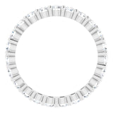 10K Gold Round Lab-Grown Diamond Shared-Prong Eternity Band – 2.25 mm Stones - White Gold - view 2
